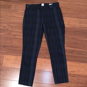gap blackwatch plaid skinny ankle pants